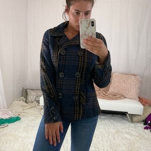 Charlotte Russe plaid jacket size medium